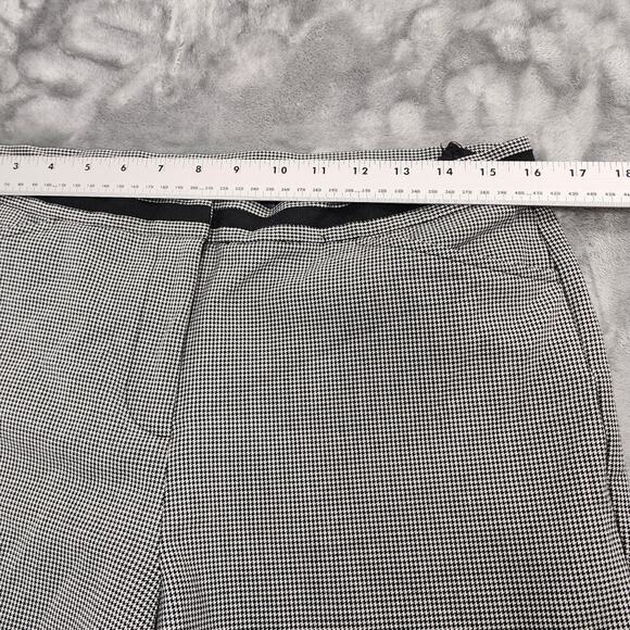 Liz Claiborne Pants Womens 10 Black White Houndstooth Tabitha High Rise Straight - Picture 11 of 15